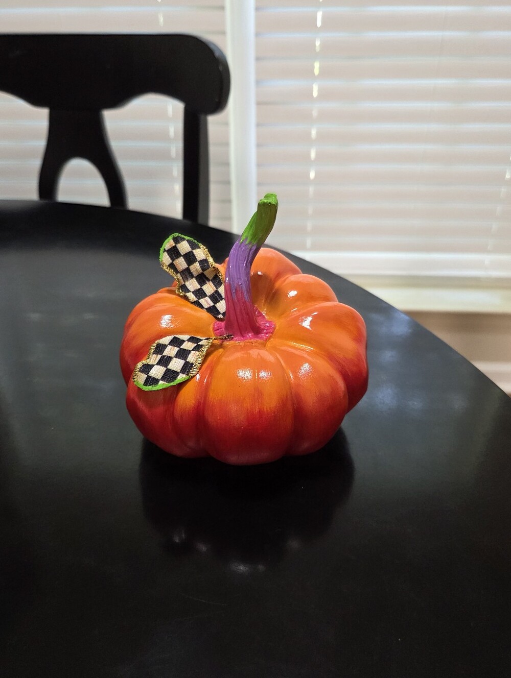 Mackenzie-Childs Inspired Ombre Pumpkin, Small - Picture 2 of 2